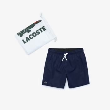 Lacoste Classic Swim Trunks - Kraťasy Dětské Tmavě Blankyt Blankyt / Černé | CZ-GatWbq